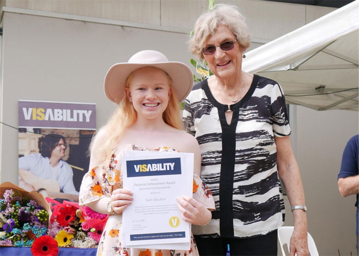 Karin with Ann Boulter at the VisAbility awards