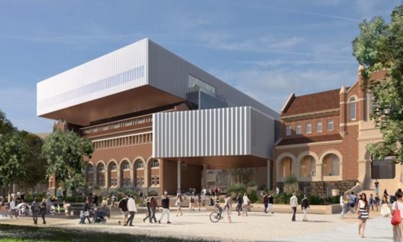 Artist impression of the new museum from the outside