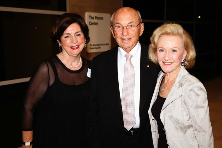 Stan and Jean Perron with Association of the Blind former CEO Dr Margaret Crowley at the official naming of the Perron Centre in 2010