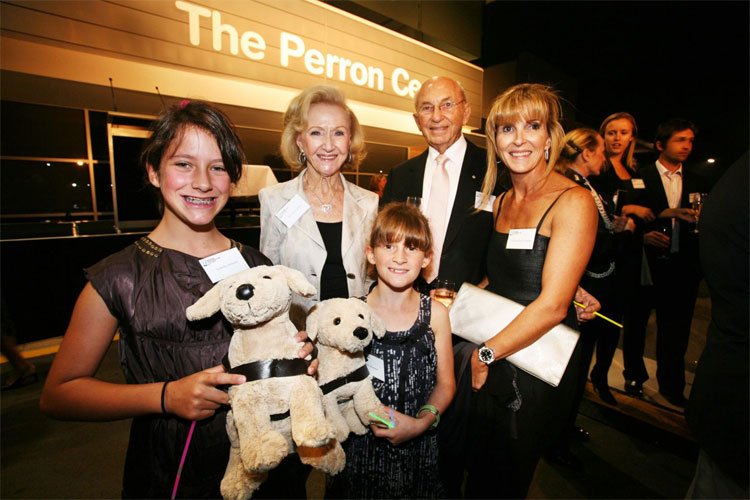 Stan and Jean Perron AM with family members at the official naming of the Perron Centre in 2010.