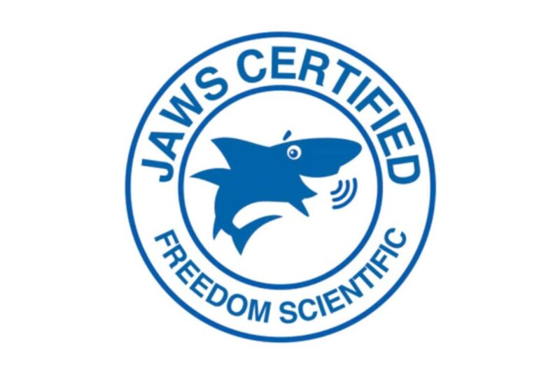 Image shows The Freedom Scientific Jaws Logo of a shark