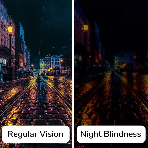 Simulation of what night blindness looks like