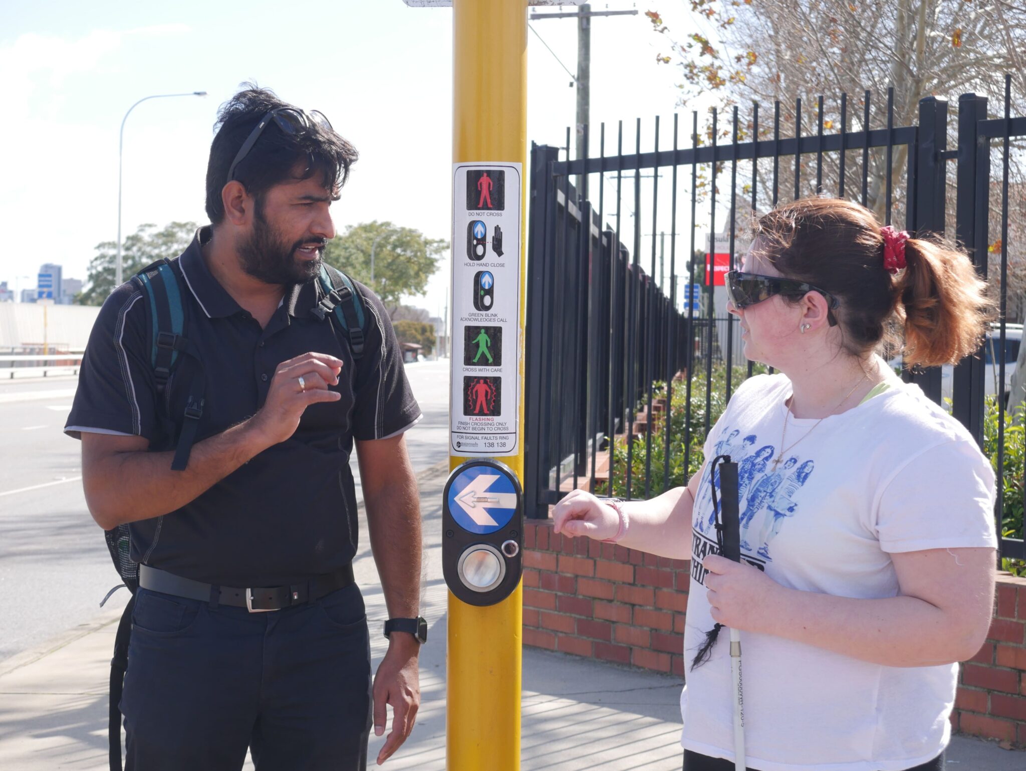 The white cane user and the touchless pedestrian crossing VisAbility WA